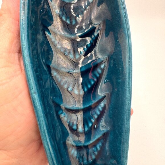 Wall candle holder - AWF pottery studio Norway 1960s - Candle light holder. Deep - Picture 3 of 16